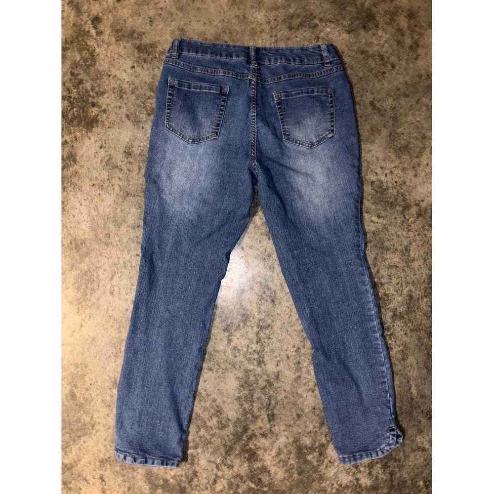 D. Jeans Skinny Womens 8 Blue Denim Stretch Mid Rise Medium Wash Slim Fit Casual - Picture 3 of 14